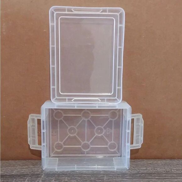 Trading Card Plastic Container with snap lids lot of 10 - Picture 1 of 7